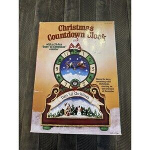 VTG Christmas Countdown Clock by Costco 24 Days Till Christmas Counter WORKS EUC